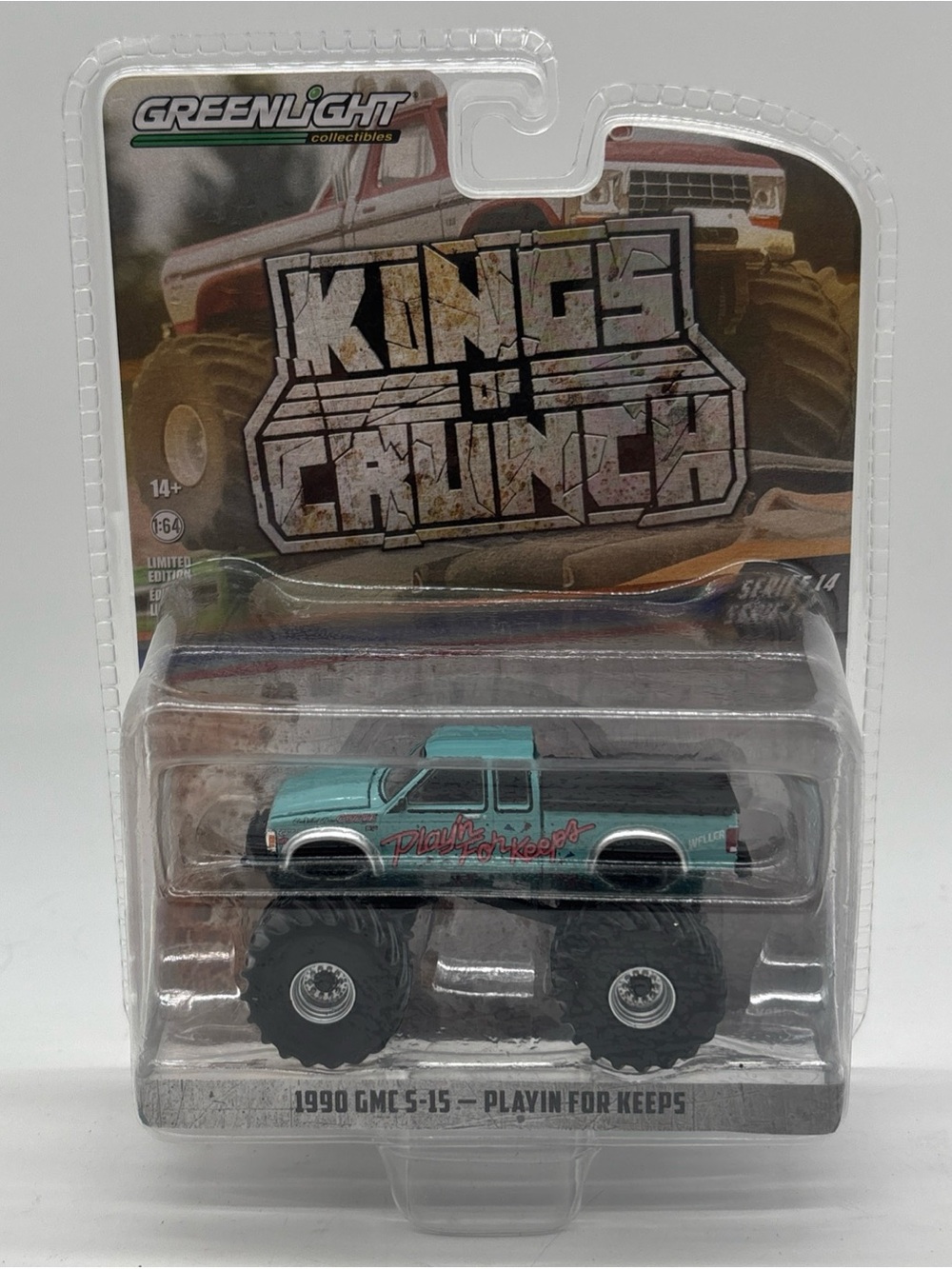 Greenlight Kings of Crunch 1990 GMC S-15 - Playin For Keeps 1:64 Series 14